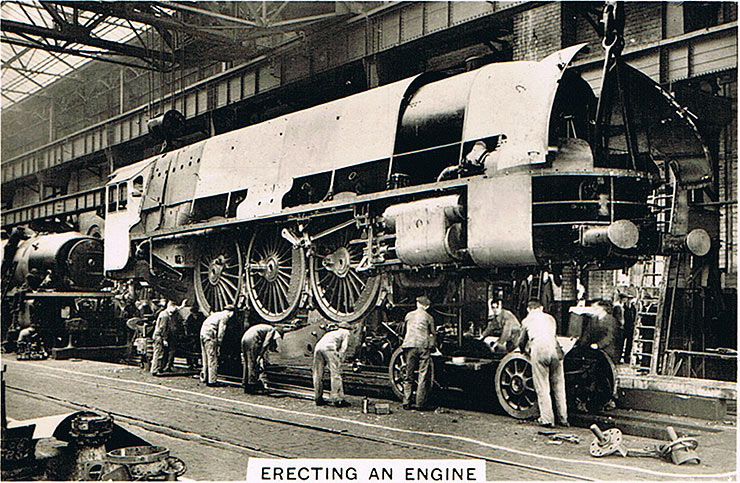 Erecting an engine