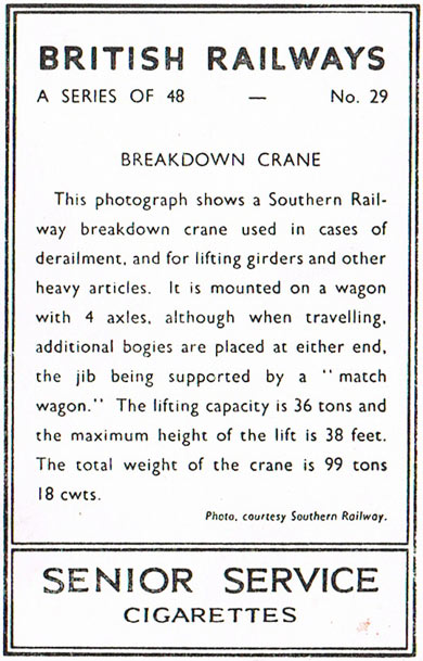 Breakdown crane