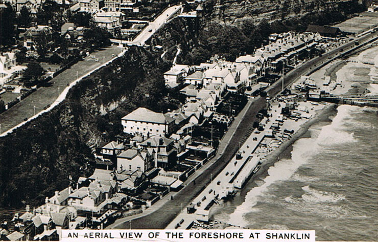 Aerial view of the foreshore at Shanklin