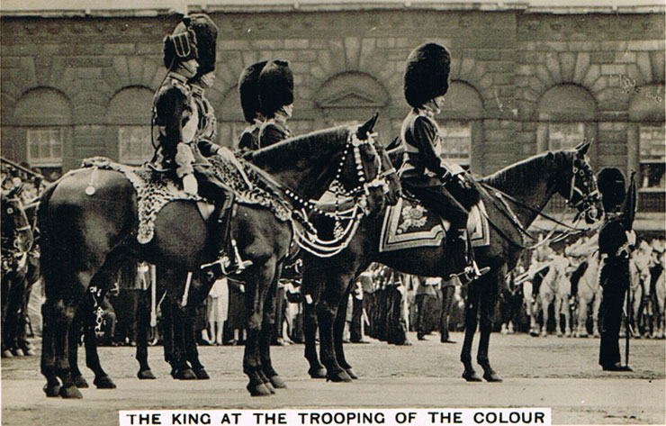 The King at the Trooping of the Colour