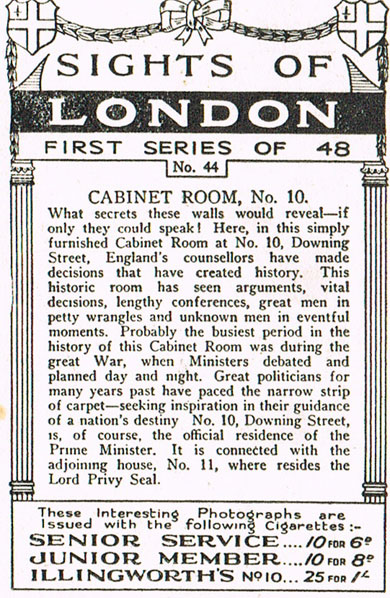 Cabinet Room. No. 10