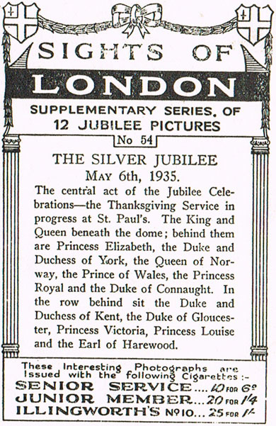 The Silver Jubilee, May 6th, 1935