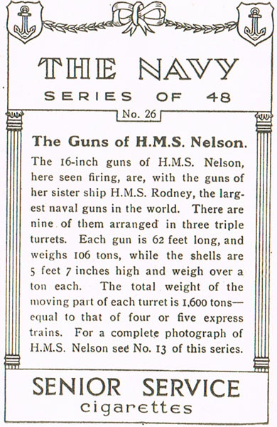 The Guns of H.M.S. Nelson