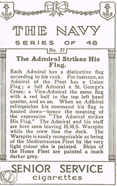 The Admiral Strikes his Flag