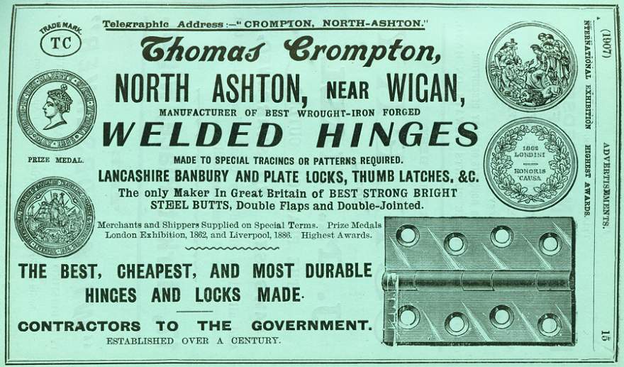 Thomas Crompton Hinges and Locks