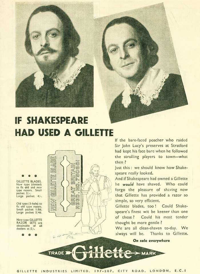 If Shakespeare had used a Gillette