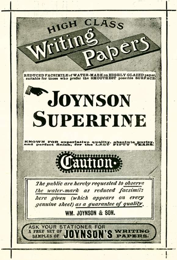Joynson Superfine Writing Papers