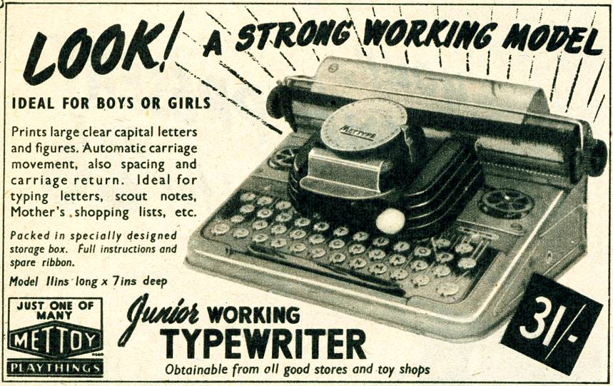 Mettoy Playthings Typewriter