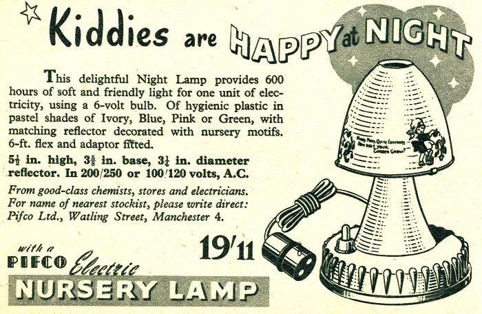 Pifco Electric Nursery Lamp