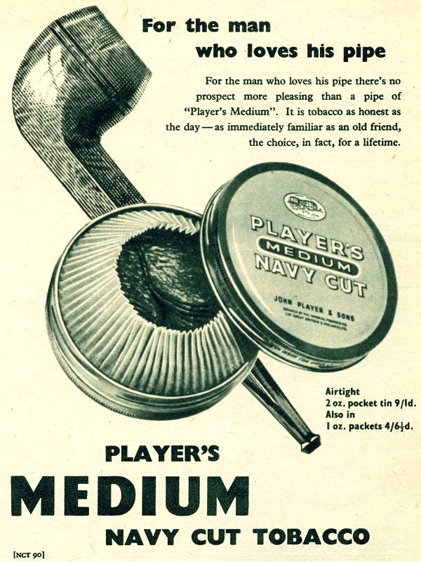 Players's Navy Cut Tobacco and Cigarettes, Tobacco Adverts …