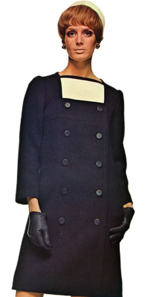 Yves Saint Laurent Square-Necked Coat Dress